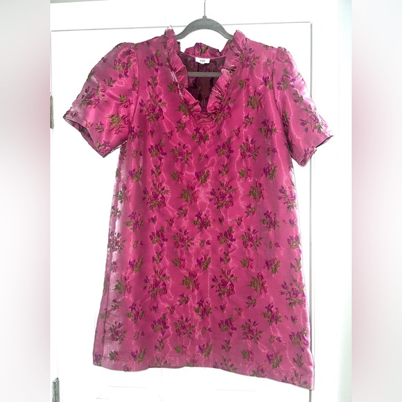 Voy Brocade Floral Pink Dress S/M - Picture 11 of 11
